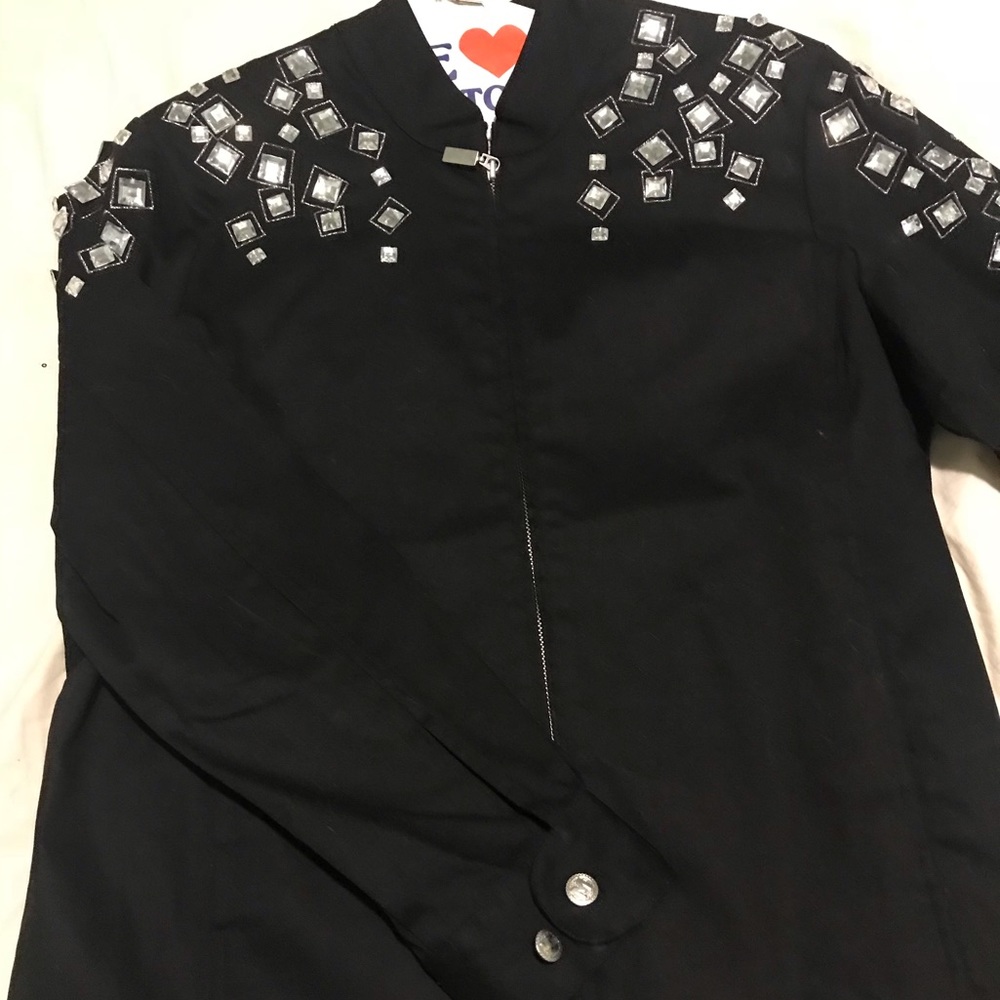 3d diamond light studded jacket